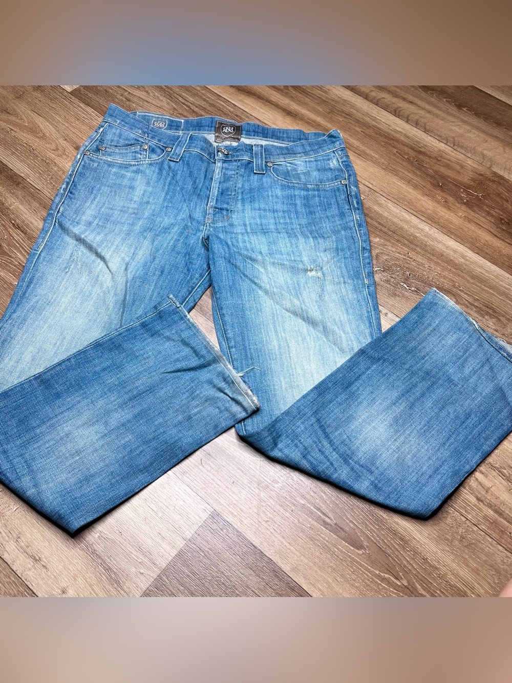 Rock & Republic Jeans Mens 34X29 Blue Ralph Flap Pockets Straight Denim Pants